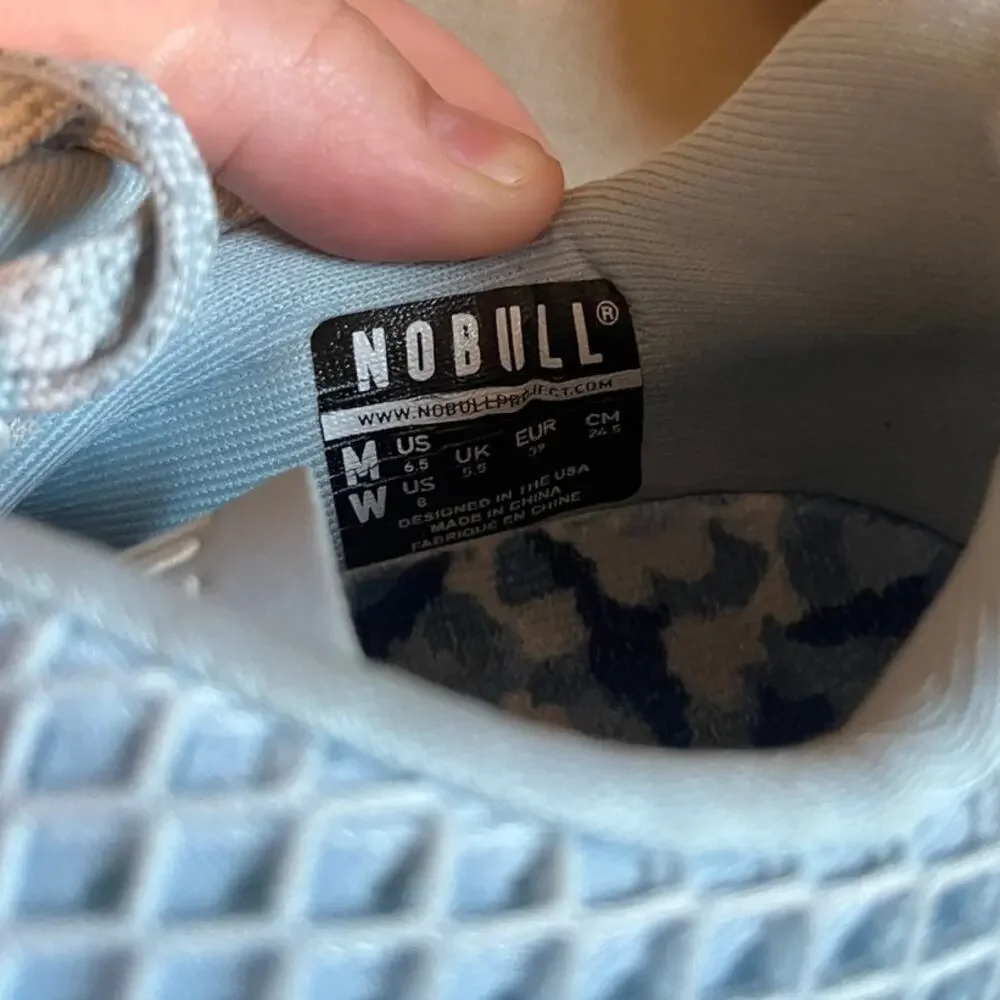 Nobull Mesh Runner Sneakers M6 W8 Ice Blue Camo Soles Diamond